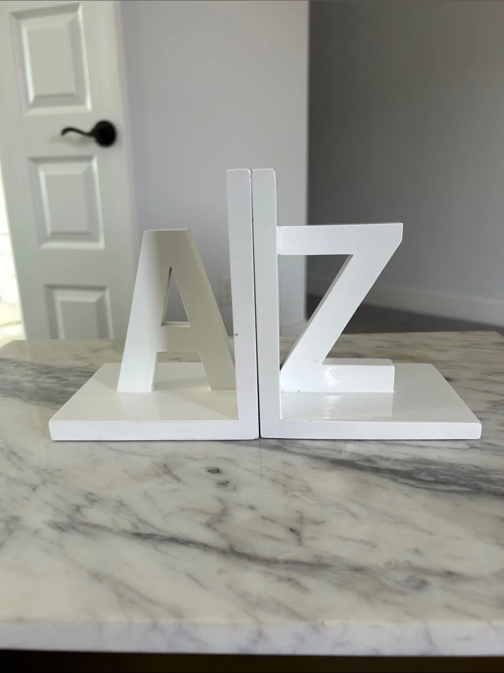 Target White A-Z Bookends